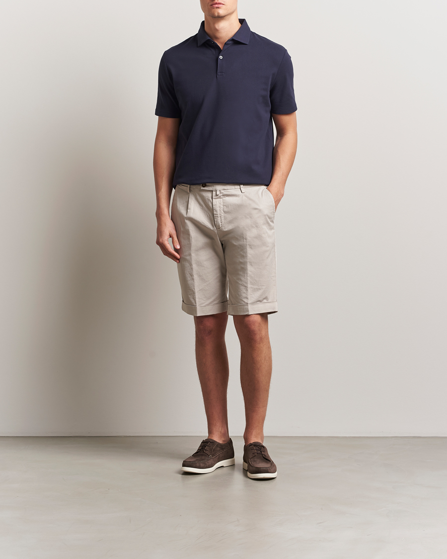 Heren | Polo's | Charles Tyrwhitt | Short Sleeve Cotton Pique Polo Navy