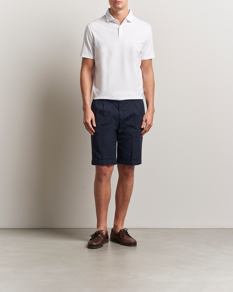 Heren | Polo's | Charles Tyrwhitt | Short Sleeve Cotton Pique Polo White