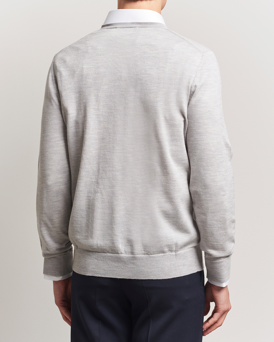 Heren | Truien | Charles Tyrwhitt | Pure Merino V-Neck Jumper Silver Grey