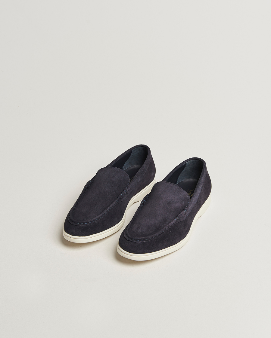 Homme | Loafers | Charles Tyrwhitt | Suede Slip On Loafers Navy
