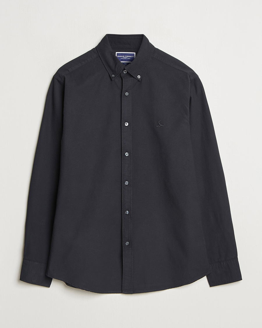 Heren | Overhemden | Charles Tyrwhitt | Button Down Stretch Oxford Shirt Black