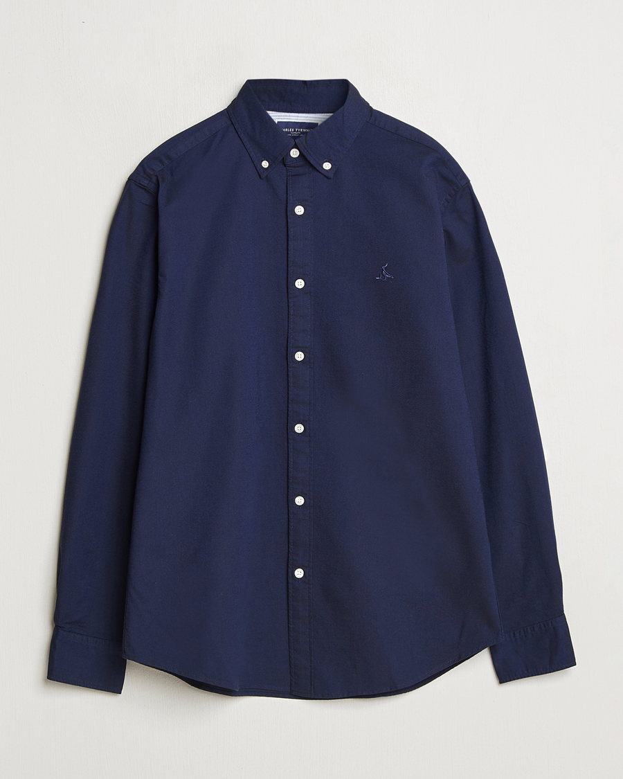 Heren | Overhemden | Charles Tyrwhitt | Button Down Stretch Oxford Shirt Ink Blue