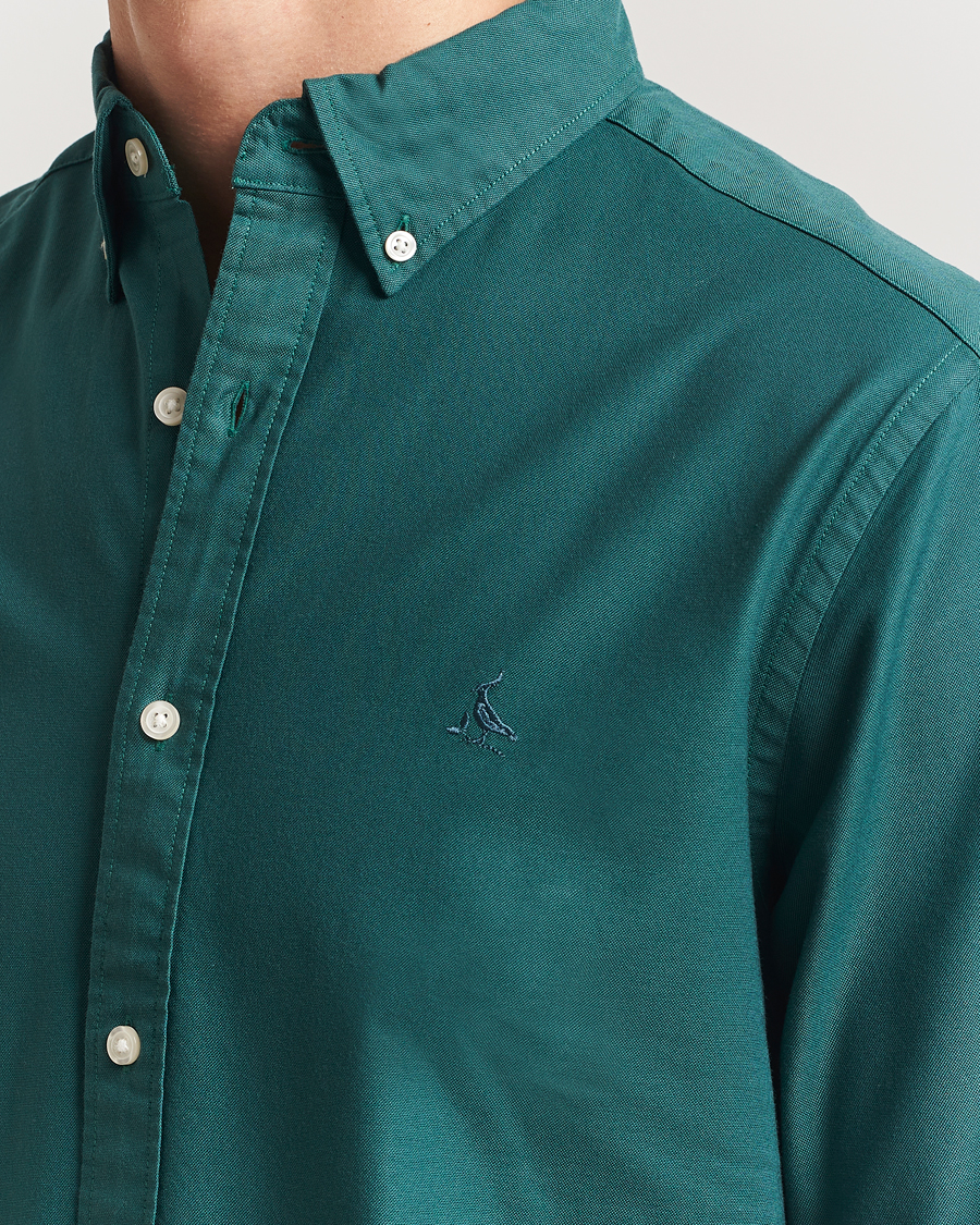 Heren | Overhemden | Charles Tyrwhitt | Button Down Stretch Oxford Shirt Teal Green