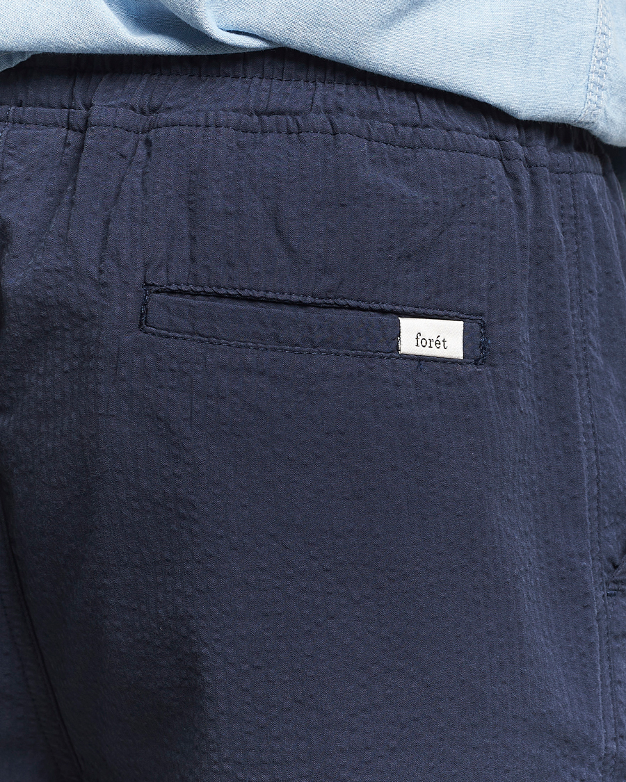 Homme | Shorts | Forét | Hush Seersucker Shorts Navy