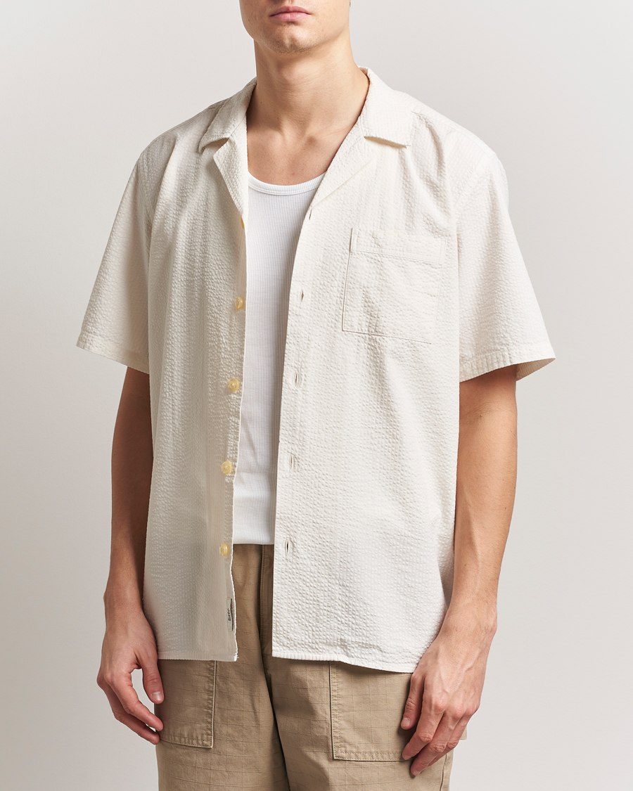 Homme | Chemises | Forét | Hush Short Sleeve Seersucker Shirt Cloud
