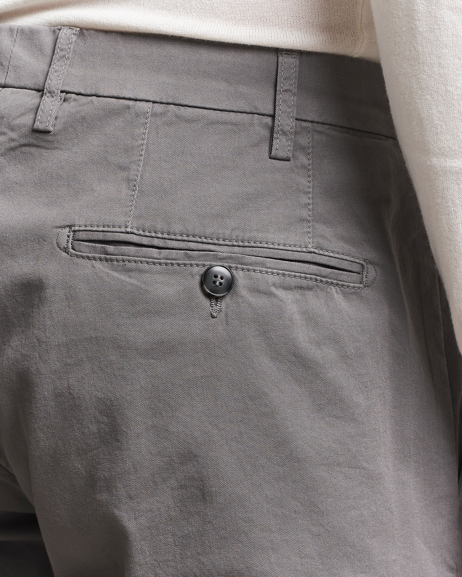 Heren | Broeken | Canali | Slim Fit Cotton Stretch Chinos Dark Grey