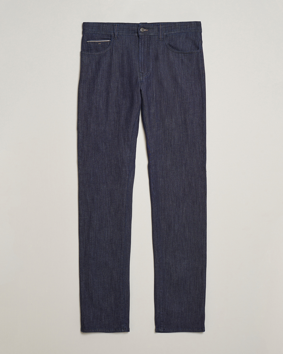 Homme | Jeans | Canali | Slim Fit 5-Pocket Jeans Dark Indigo