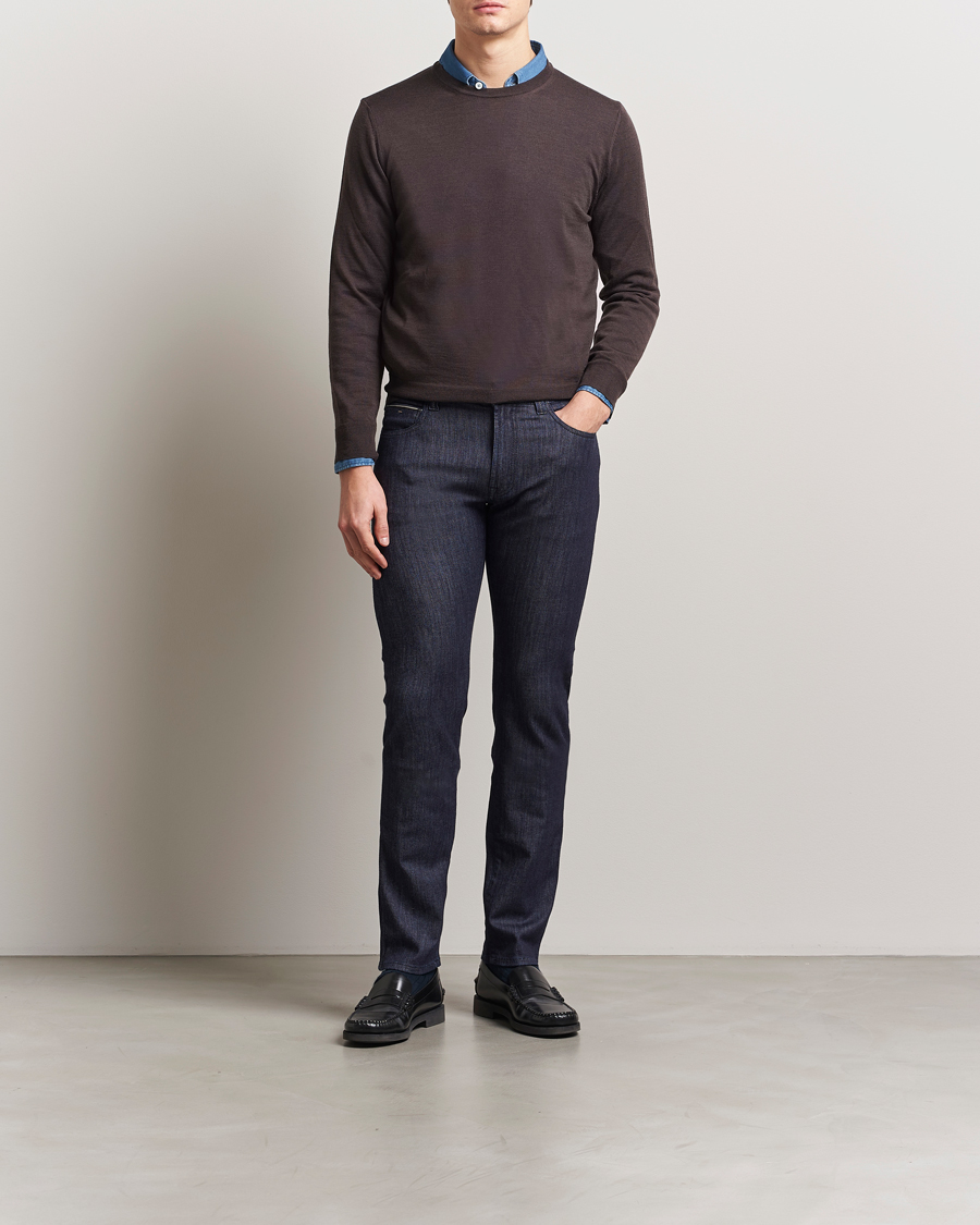 Homme | Jeans | Canali | Slim Fit 5-Pocket Jeans Dark Indigo