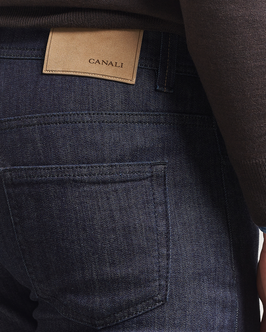 Homme | Jeans | Canali | Slim Fit 5-Pocket Jeans Dark Indigo