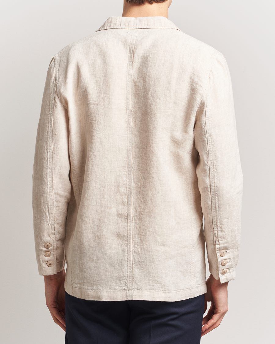 Heren | Blazers | KnowledgeCotton Apparel | Linen Blazer Light Feather Grey