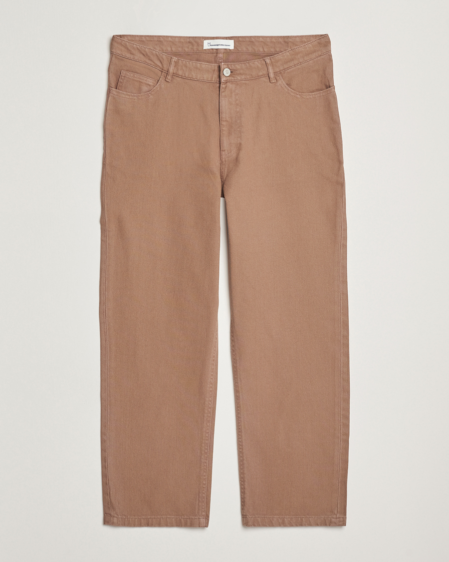 Heren | Broeken | KnowledgeCotton Apparel | Flint Five Pocket Twill Pants Tiramisou