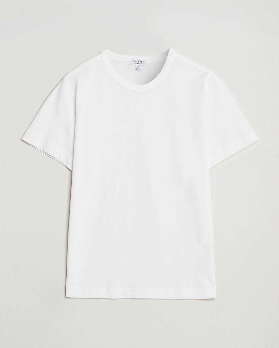 Homme | T-shirts | Sunspel | Single Jersey Supima Cotton T-Shirt White