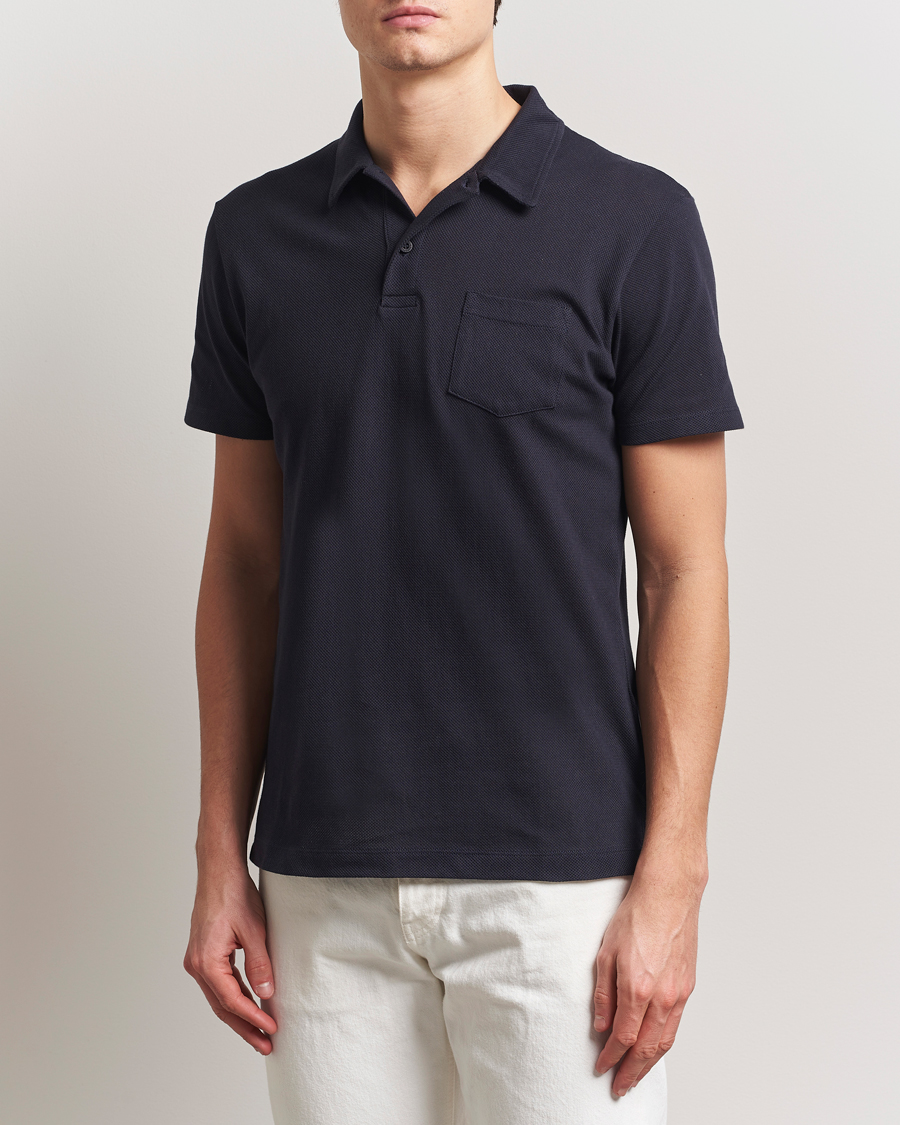 Homme | Polos | Sunspel | Riviera Polo Shirt Midnight Navy