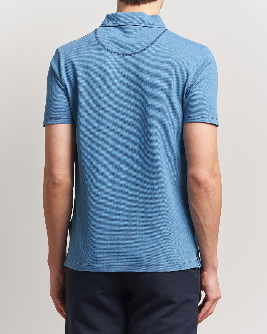 Heren | Polo's | Sunspel | Riviera Polo Shirt Mid Indigo Wash