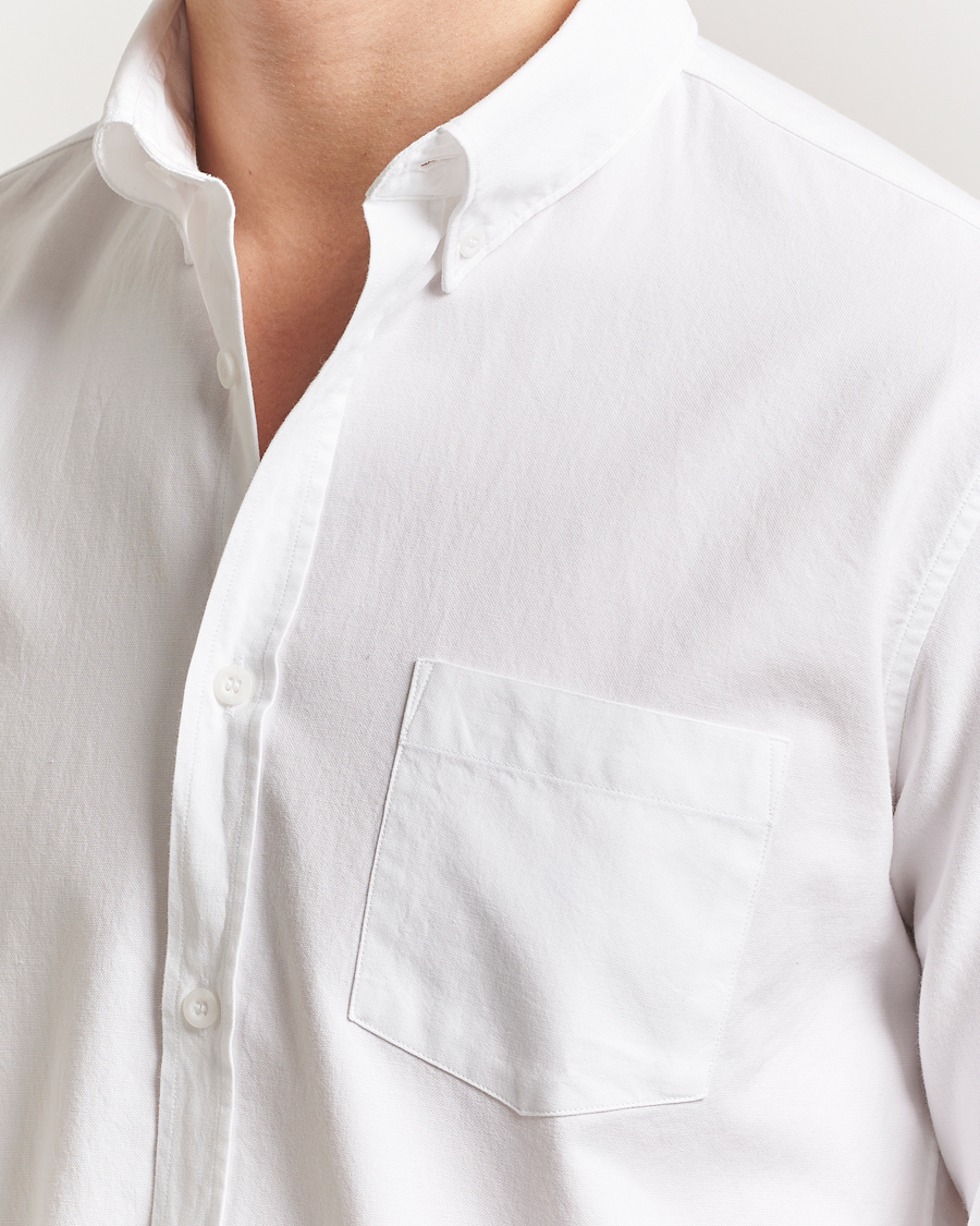 Heren | Overhemden | Sunspel | Oxford Button Down Shirt White
