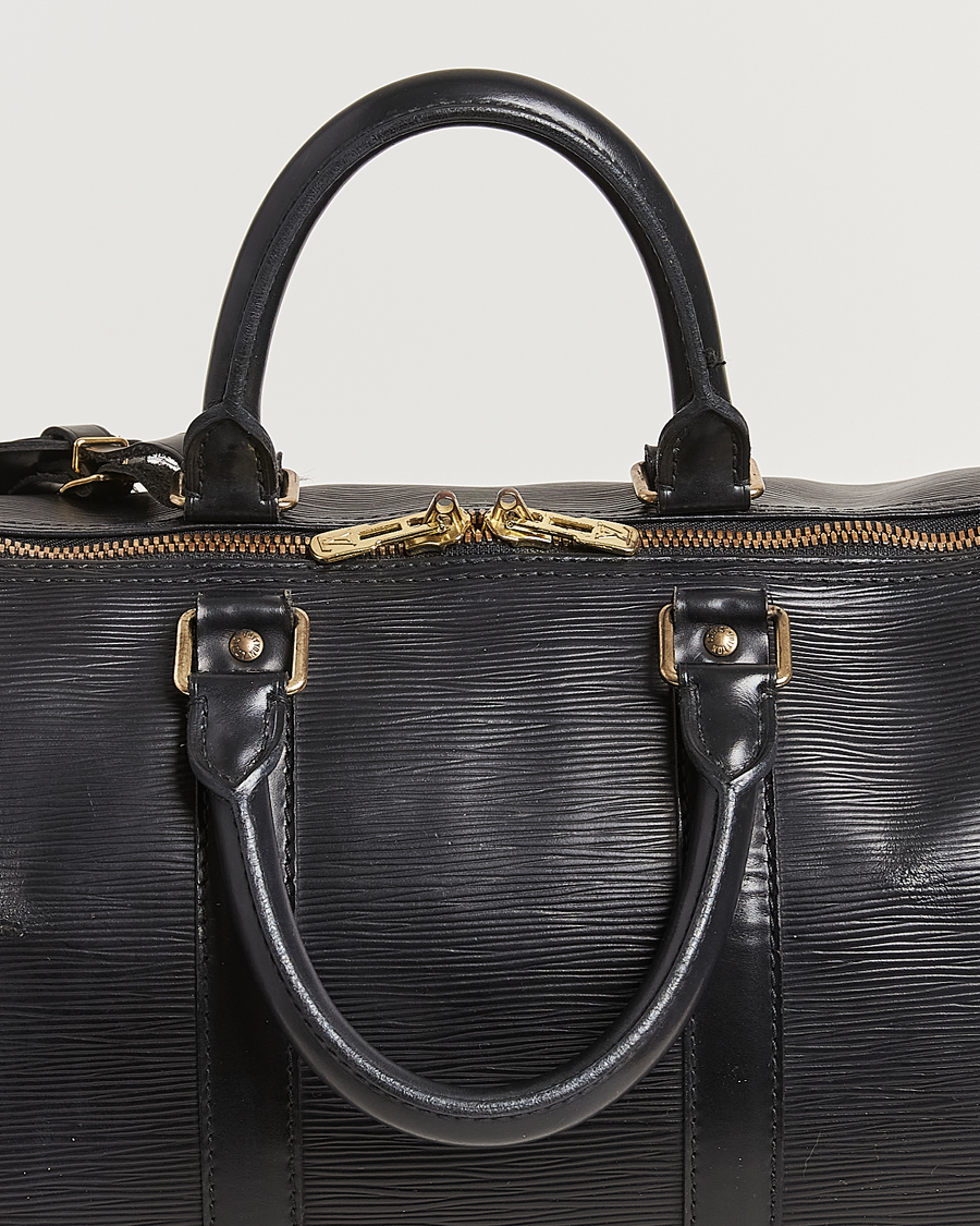 Homme | Louis Vuitton Pre-Owned Keepall 45 Epi Leather Bag Black | Louis Vuitton Pre-Owned | Keepall 45 Epi Leather Bag Black