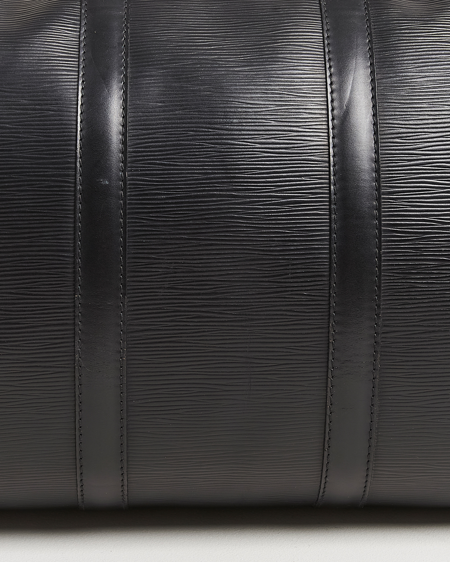 Homme | Louis Vuitton Pre-Owned Keepall 45 Epi Leather Bag Black | Louis Vuitton Pre-Owned | Keepall 45 Epi Leather Bag Black