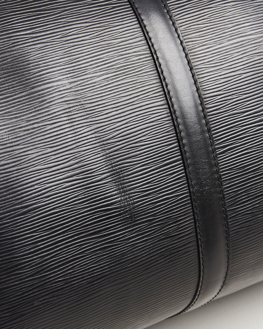 Homme | Louis Vuitton Pre-Owned Keepall 45 Epi Leather Bag Black | Louis Vuitton Pre-Owned | Keepall 45 Epi Leather Bag Black