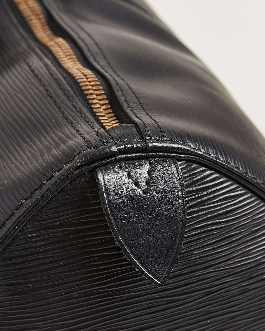 Homme | Louis Vuitton Pre-Owned Keepall 45 Epi Leather Bag Black | Louis Vuitton Pre-Owned | Keepall 45 Epi Leather Bag Black