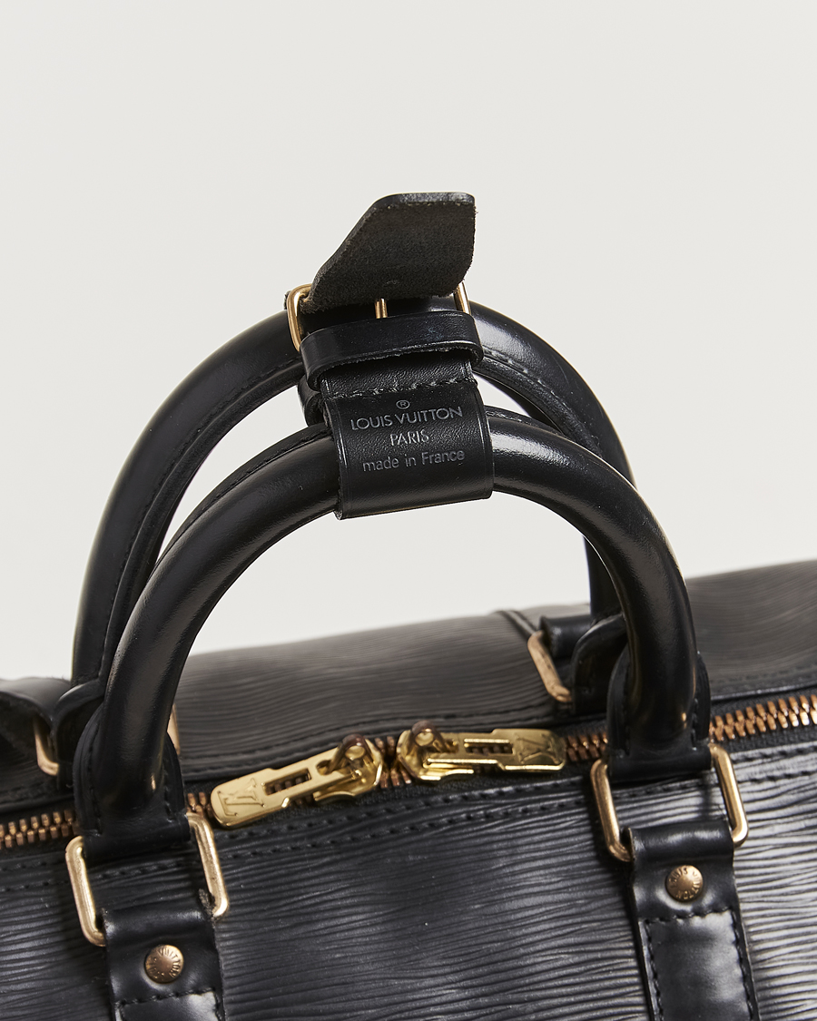 Homme | Louis Vuitton Pre-Owned Keepall 45 Epi Leather Bag Black | Louis Vuitton Pre-Owned | Keepall 45 Epi Leather Bag Black