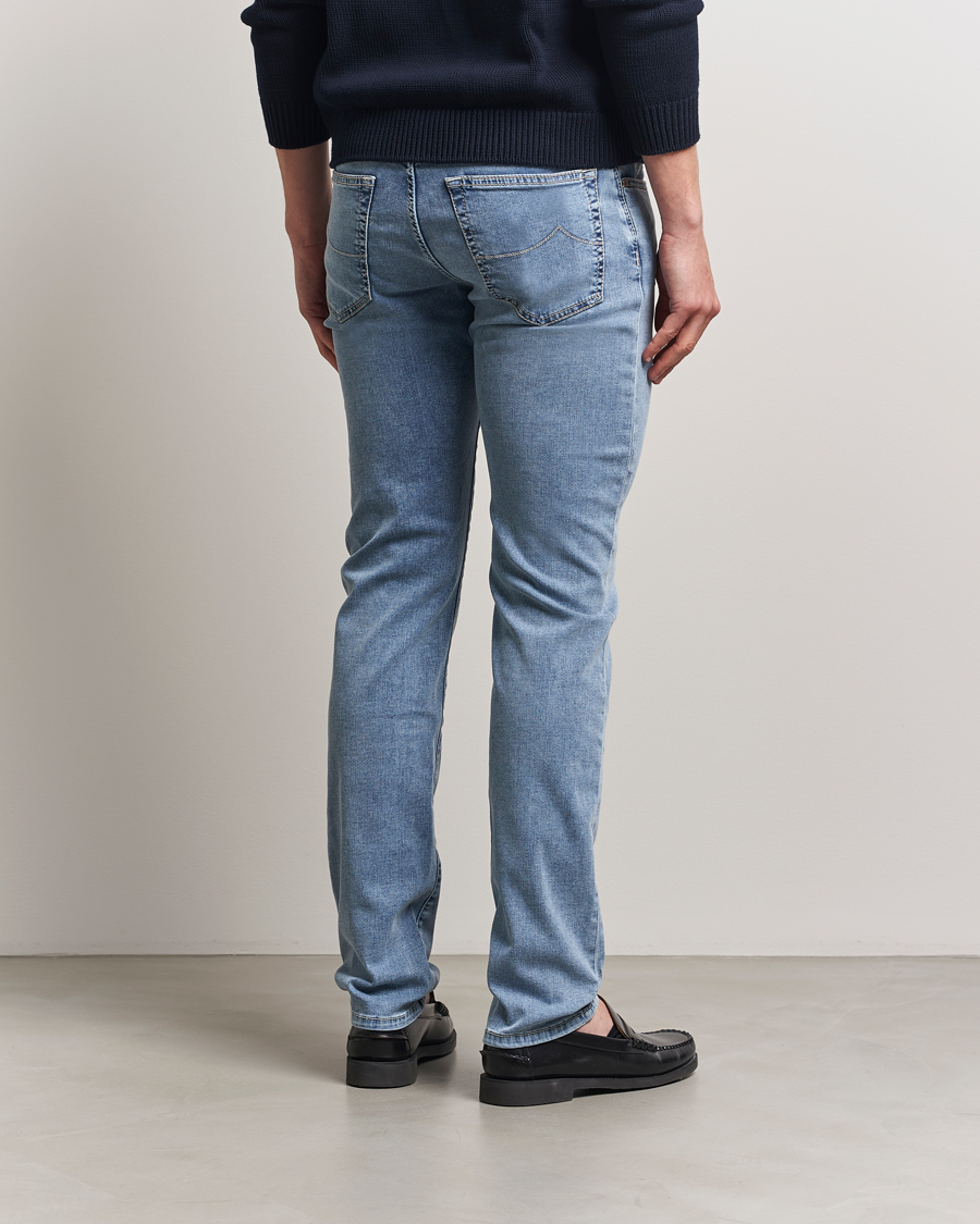 Heren | Jeans | Jacob Cohën | Bard Slim Fit Stretch Jeans Light Vintage Blue
