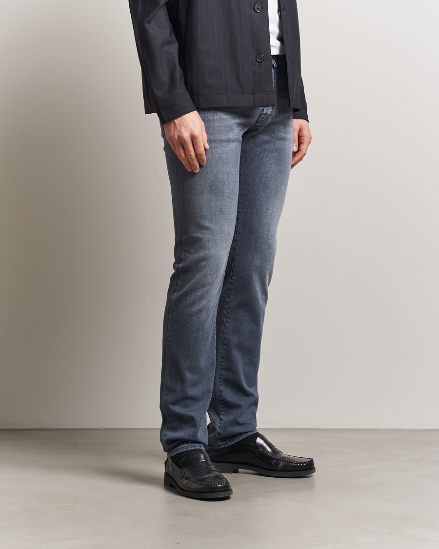 Homme | Jeans | Jacob Cohën | Bard Slim Fit Stretch Jeans Mid Grey