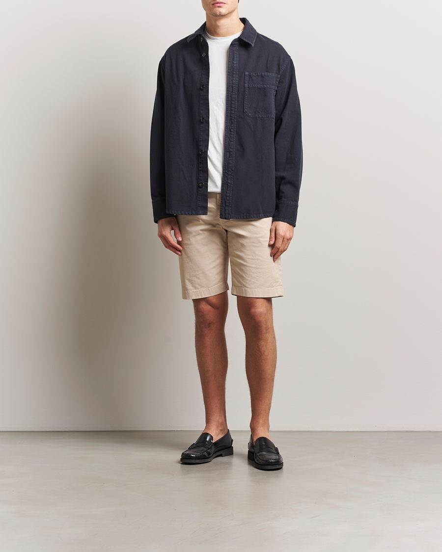 Heren | Korte broek | Jacob Cohën | Nicolas Cotton Gabardine Shorts Beige