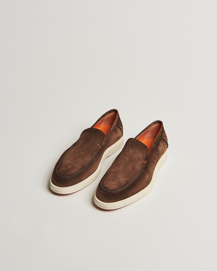 Homme | Loafers | Santoni | Detroit Loafer Brown Suede
