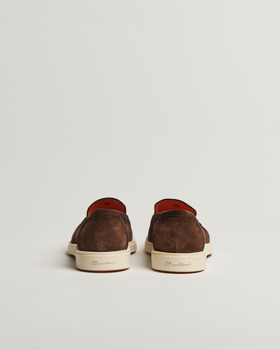 Heren | Instappers | Santoni | Detroit Loafers Brown Suede