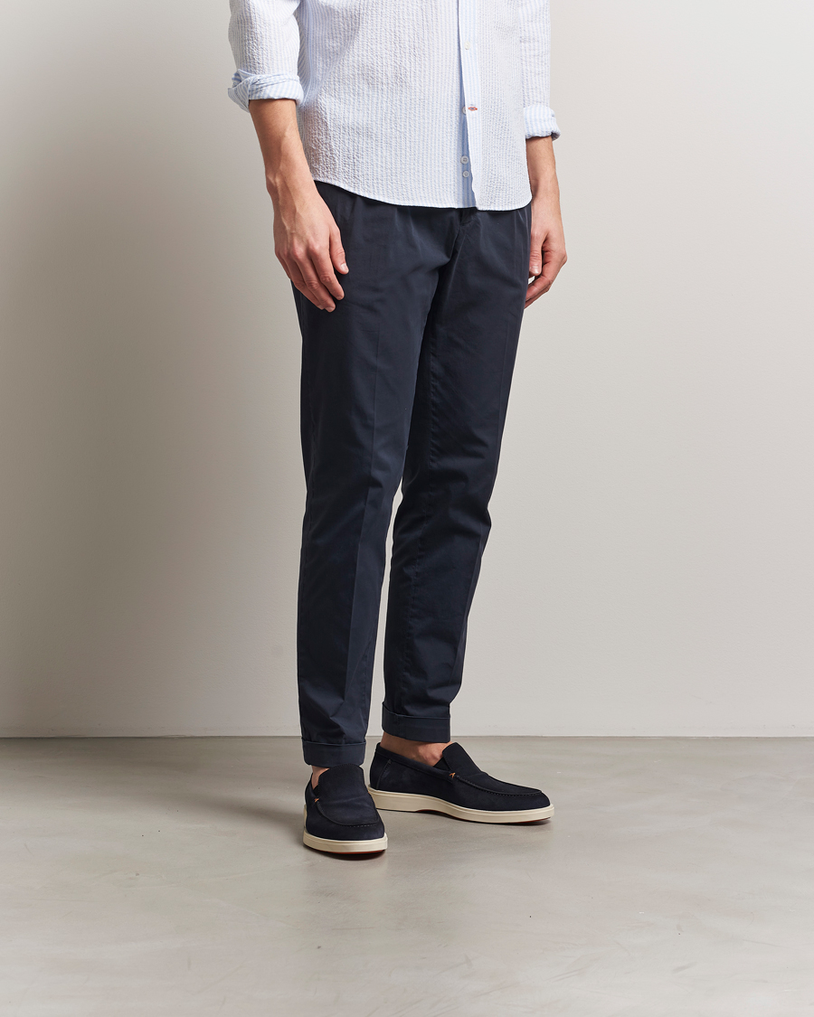 Heren | Instappers | Santoni | Detroit Loafer Navy Suede