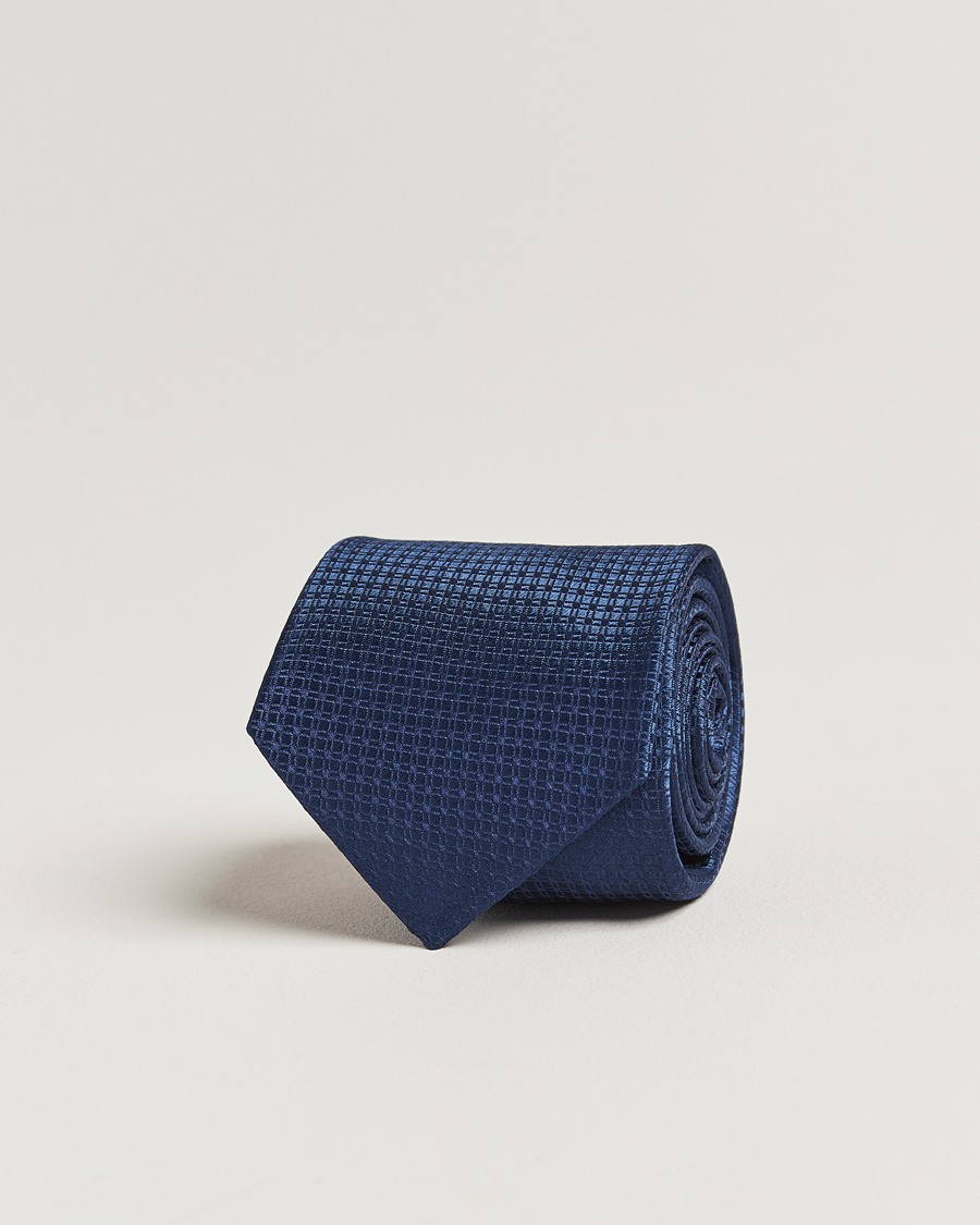Homme | Cravates | Kiton | Structured Silk Tie Navy