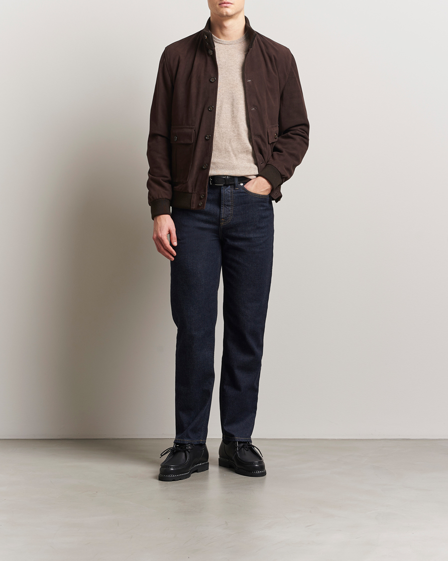 Heren | Jassen | Valstar | Valstarino Suede Jacket Dark Brown