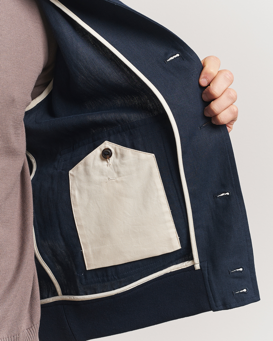 Heren | Jassen | Valstar | Valstarino Linen Jacket Navy