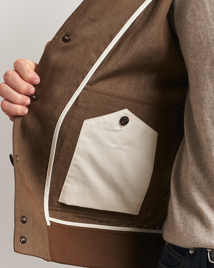 Heren | Jassen | Valstar | Valstarino Linen Jacket Brown