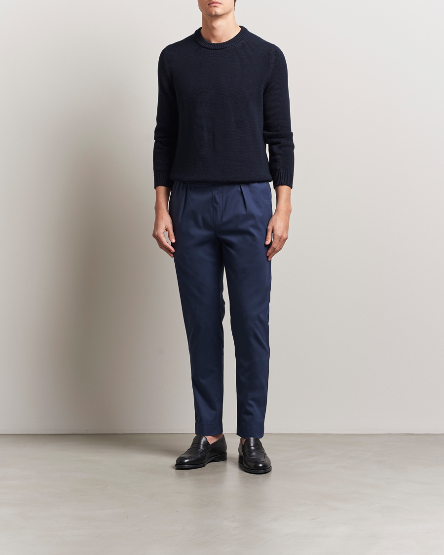 Heren | Broeken | Ralph Lauren Purple Label | Soft Cotton Drawstring Pants Navy