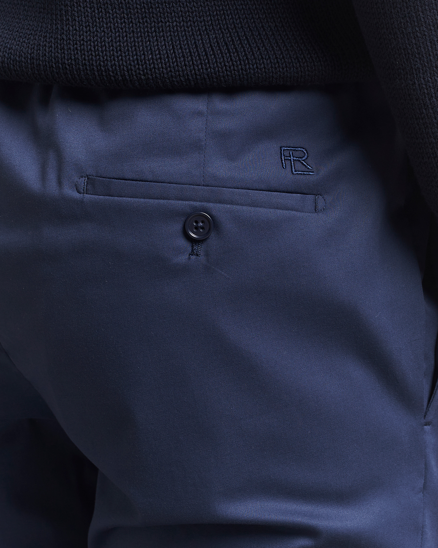 Heren | Broeken | Ralph Lauren Purple Label | Soft Cotton Drawstring Pants Navy