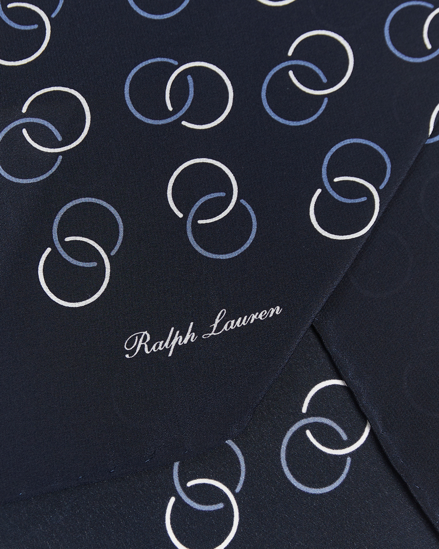 Heren | Sjaals | Ralph Lauren Purple Label | Linked Rings Neck Scarf Navy