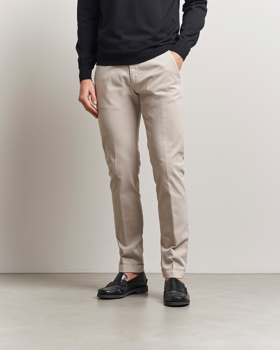 Homme | Pantalons | Briglia 1949 | Slim Fit Cotton Stretch Chino Beige