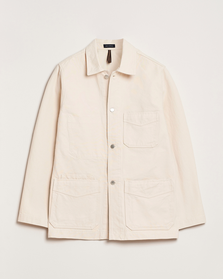 Heren | Jassen | Drake's | Duck Cotton Canvas Shore Jacket Natural