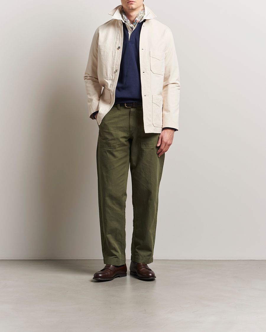 Heren | Jassen | Drake's | Duck Cotton Canvas Shore Jacket Natural