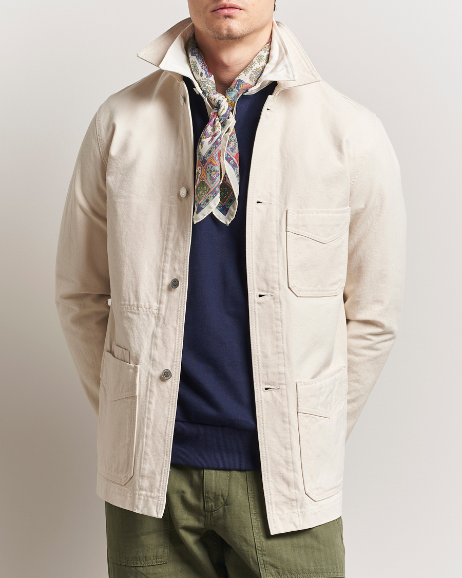 Heren | Jassen | Drake's | Duck Cotton Canvas Shore Jacket Natural