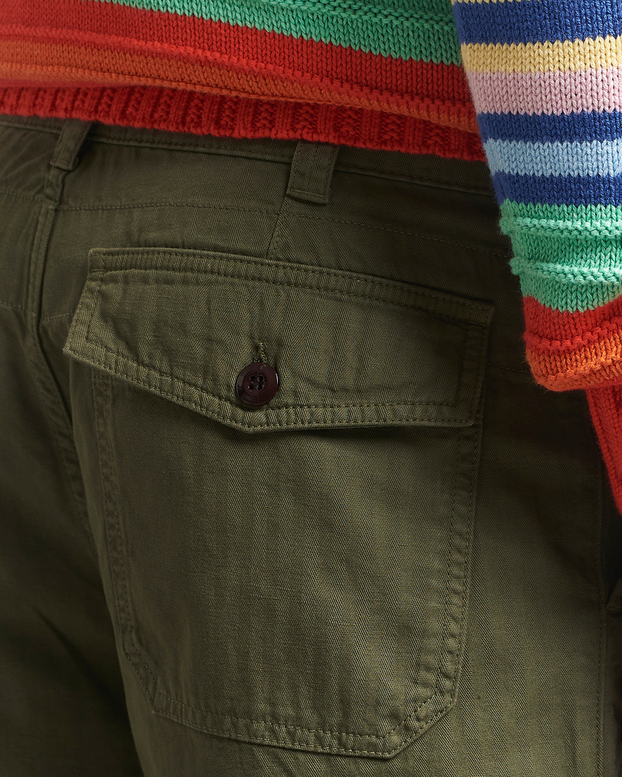 Homme | Shorts | Drake's | Fatigue Cotton Shorts Olive