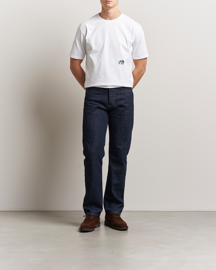 Homme | T-shirts | Drake's | Elephant Graphic Print Hiking T-Shirt Ecru