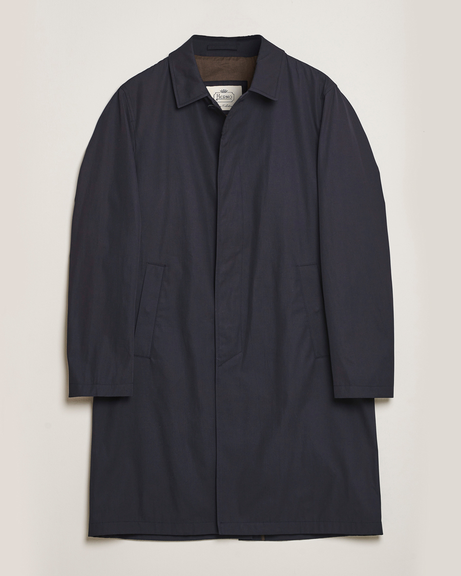 Homme | Manteaux Et Vestes | Herno | Cotton Car Coat Navy