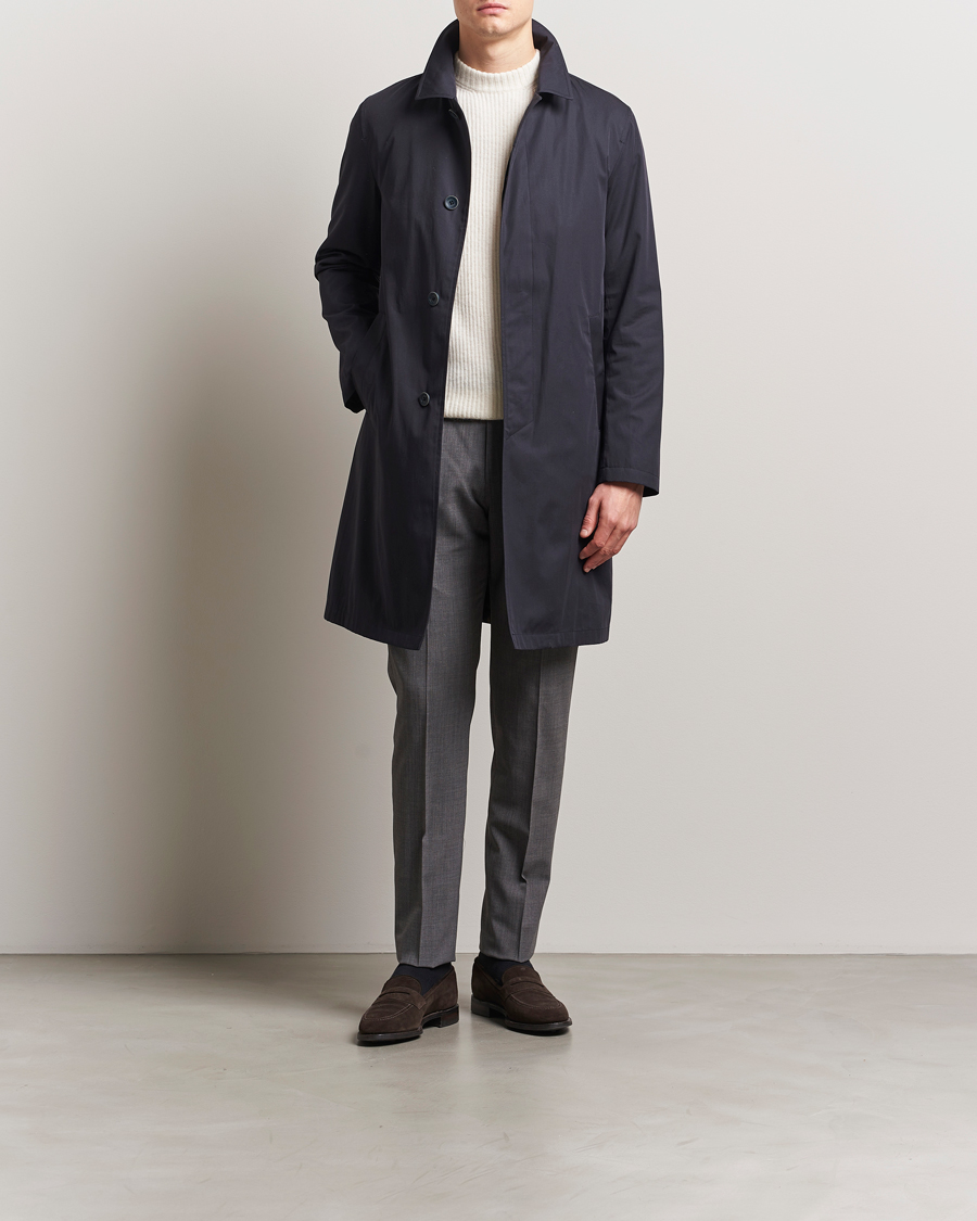 Homme | Manteaux Et Vestes | Herno | Cotton Car Coat Navy