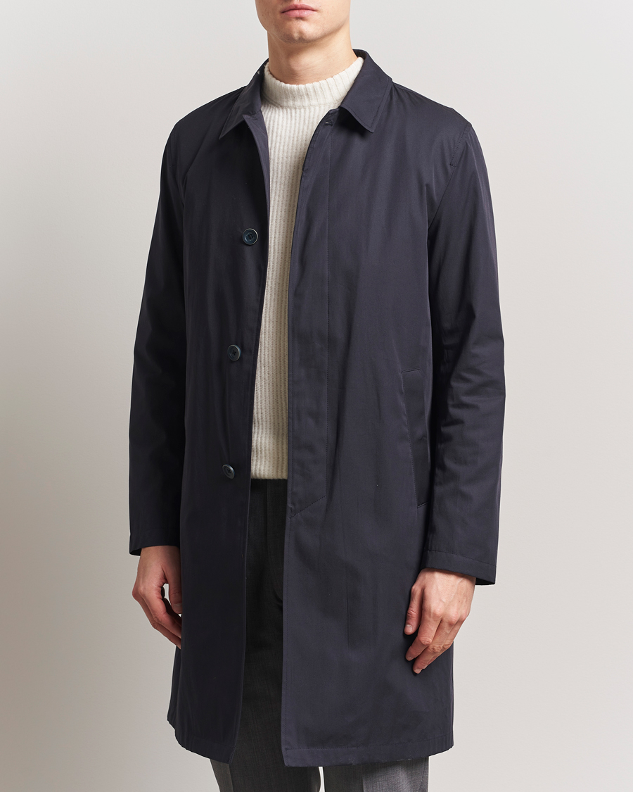 Homme | Manteaux Et Vestes | Herno | Cotton Car Coat Navy