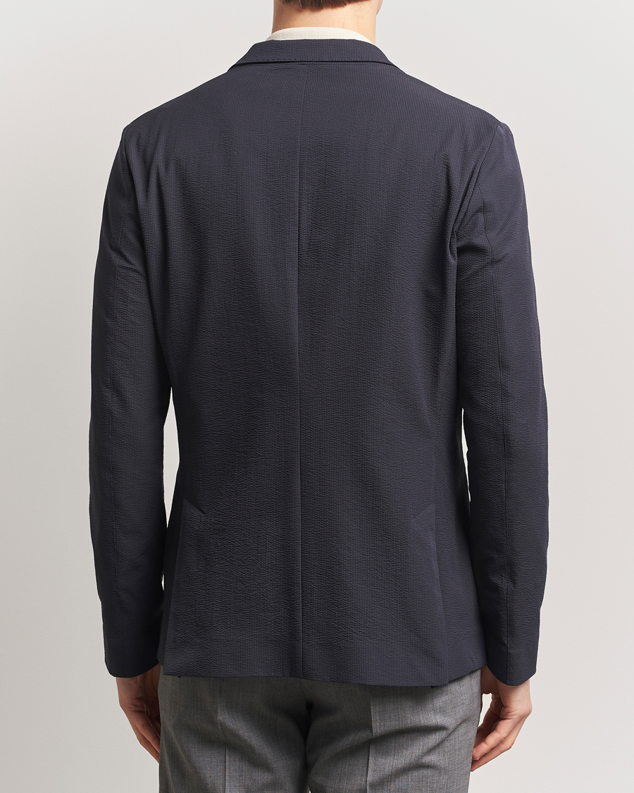 Heren | Blazers | Herno | Seersucker Blazer Navy