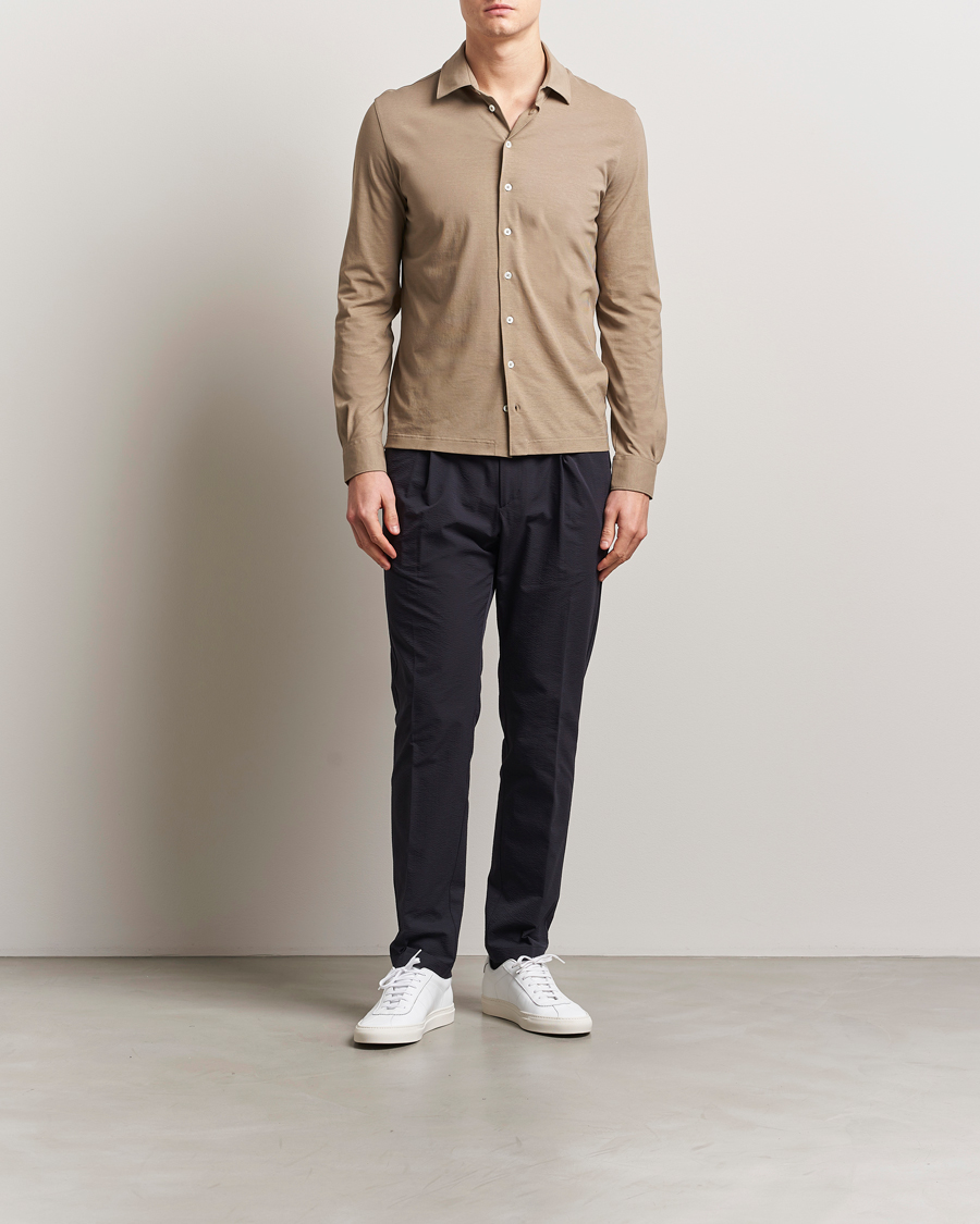 Heren | Broeken | Herno | Seersucker Drawstring Pants Navy