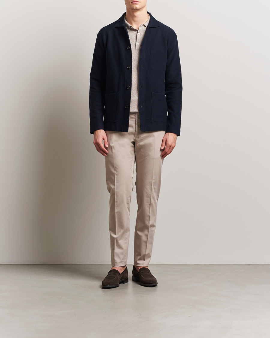 Heren | Broeken | Incotex | Slim Fit Comfort Chinos Light Beige