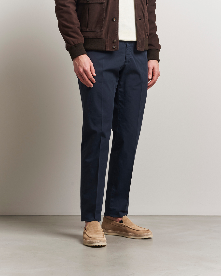 Homme | Pantalons | Incotex | Regular Fit Comfort Chinos Navy